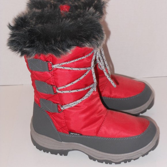APRES BY LAMO RED & GRAY BOOTS SIZE 6 MEDIUM - Picture 3 of 7